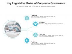 Key legislative roles of corporate governance infographic template