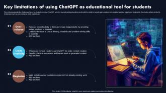 Key Limitations Of Using Chatgpt As Educational Chatgpt Revolutionizing The Education Sector ChatGPT SS