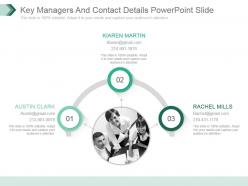 Key Managers And Contact Details Powerpoint Slide