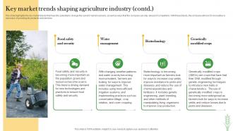 Key Market Trends Shaping Agriculture Industry Crop Farming Business Plan BP SS Pre designed Image