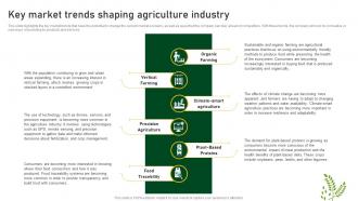 Key Market Trends Shaping Agriculture Industry Farm And Agriculture Business Plan BP SS