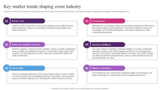 Key Market Trends Shaping Event Industry Entertainment Event Services Business Plan BP SS