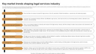 Key Market Trends Shaping Legal Services Industry Legal Firm Business Plan BP SS