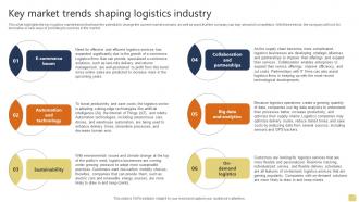 Key Market Trends Shaping Logistics Warehousing And Logistics Business Plan BP SS