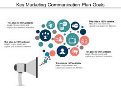 Key marketing communication plan goals ppt icon