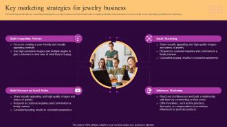 Key Marketing Strategies For Jewelry Business Ornaments Photography Business BP SS