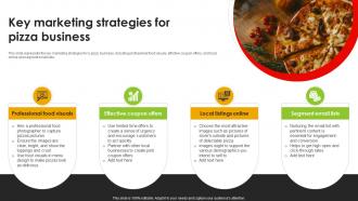 Key Marketing Strategies For Pizza Business Pizza Pie Business Plan BP SS