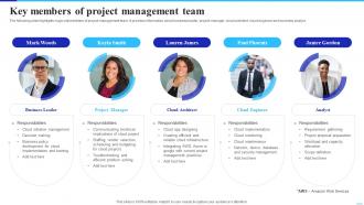Key Members Of Project Management Team Implementing Cloud Technology To Improve Project Management
