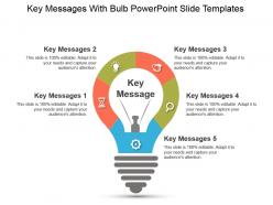 Key messages with bulb powerpoint slide templates
