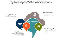 Key messages with business icons powerpoint slide themes