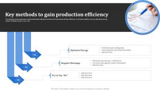 Key Methods To Gain Production Efficiency