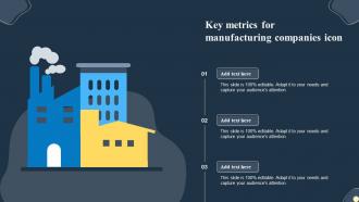 Key Metrics For Manufacturing Companies Icon