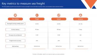 Key Metrics To Measure Sea Freight