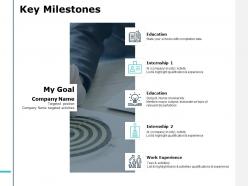 Key milestones education ppt powerpoint presentation file icon