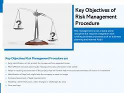 Key objectives of risk management procedure