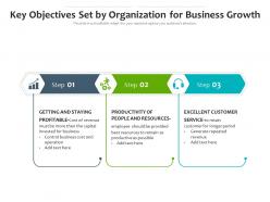 Key Objectives Set By Organization For Business Growth