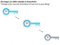 Key of time management analysis flat powerpoint design