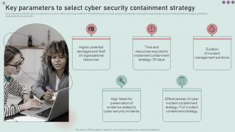 Key Parameters To Select Cyber Security Containment Strategy Development And Implementation Of Security