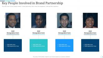 Key people involved in brand partnership brand partnership investor funding elevator