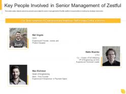 Key people involved in senior management of zestful zestful investor funding elevator