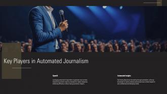 Key Players In Automated Journalism PPT Presentation ST AI SS