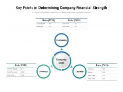 Key points in determining company financial strength