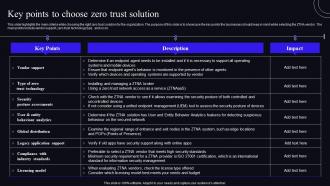 Key Points To Choose Zero Trust Solution Zero Trust Security Model