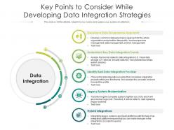 Key points to consider while developing data integration strategies