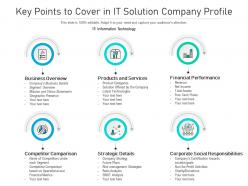 Key Points To Cover In IT Solution Company Profile