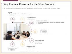 Key product features for the new product sensing ppt powerpoint presentation professional