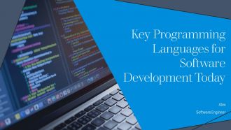 Key Programming Languages For Software Development Today PPT Structure AT