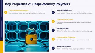 Key Properties Of Shape Memory Polymers PPT PowerPoint ST AI SS
