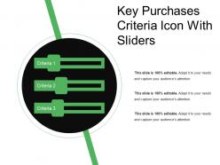 Key Purchases Criteria Icon With Sliders