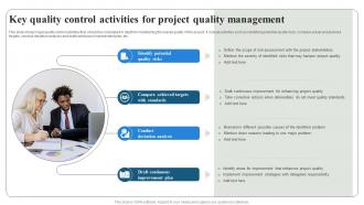 Key Quality Control Activities For Project Quality Management PM SS