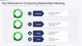 Key Rationale For Conducting Stakeholders Meeting