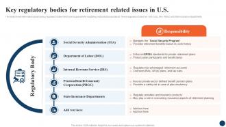 Key Regulatory Bodies Strategic Retirement Planning To Build Secure Future Fin SS