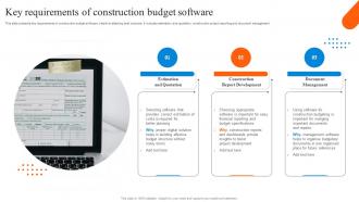 Key Requirements Of Construction Budget Software