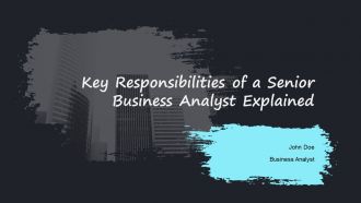 Key Responsibilities Of A Senior Business Analyst Explained PPT Guidelines AT