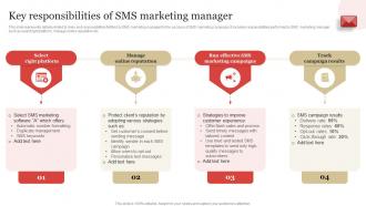 Key Responsibilities Of SMS Marketing Manager SMS Marketing Guide To Enhance