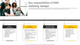 Key Responsibilities Of Sms Marketing Manager Sms Marketing Services For Boosting MKT SS V