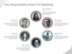 Key responsibility areas for marketing ppt background graphics