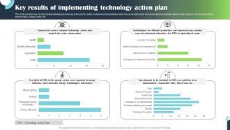 Key Results Of Implementing Technology Action Plan