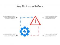 Key risk icon with gear
