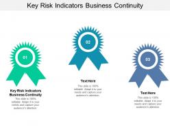 Key risk indicators business continuity ppt powerpoint presentation styles diagrams cpb