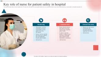 Key Role Of Nurse For Patient Safety In Hospital