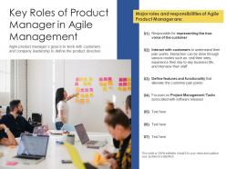 Key roles of product manager in agile management