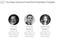 Key sales achievers powerpoint presentation template