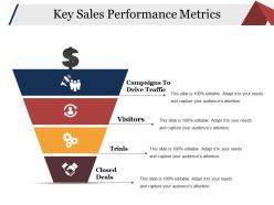 Key sales performance metrics ppt background images