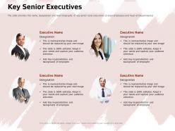 Key senior executives biography ppt powerpoint presentation file vector