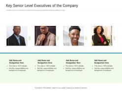 Key senior level executives of the company raise funded debt banking institutions ppt grid